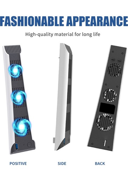 Ps5 Konsolu Için Soğutma Fanı Sıcaklık Egzoz Cihazı USB Harici Soğutucu Fan Ps5 Dijital Sürüm / Ultra Hd Konsolu Için (Yurt Dışından) modelleri