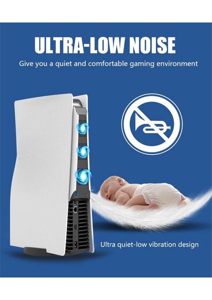 Ps5 Konsolu Için Soğutma Fanı Sıcaklık Egzoz Cihazı USB Harici Soğutucu Fan Ps5 Dijital Sürüm / Ultra Hd Konsolu Için (Yurt Dışından) fırsatları