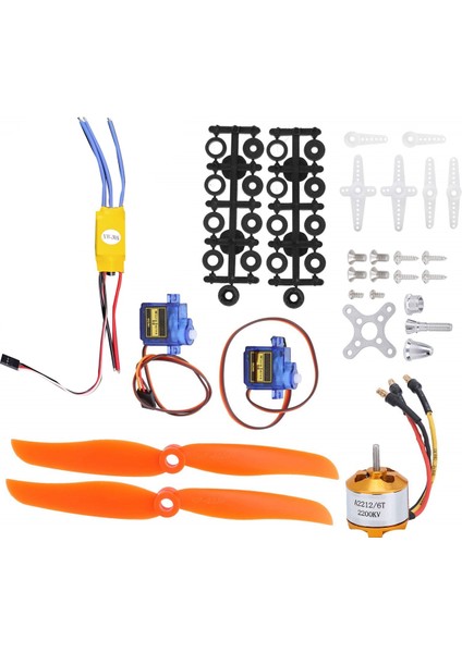 SG90 Servo 2212 KV2200 Fırçasız Motor 30A Esc 6035 Pervane Aksesuarı Elektrik Motoru Kiti Rc Uçak Motoru Için (Yurt Dışından)