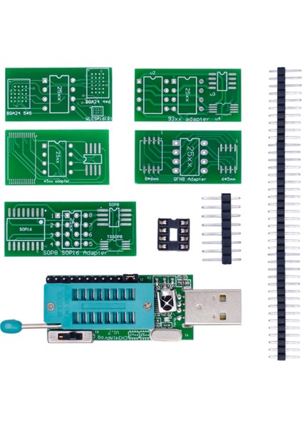 CH341A Programlayıcı V1.7 1.8V Seviye Kaydırma W25Q64FW W25Q128FW GD25LQ64 (Yurt Dışından)
