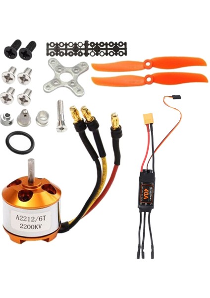 2212 2200KV MOTOR+40A ESC+6035 Pervane+Pervane Koruyucu Rc Uçak Motoru Için Elektrik Motoru Kiti (Yurt Dışından)
