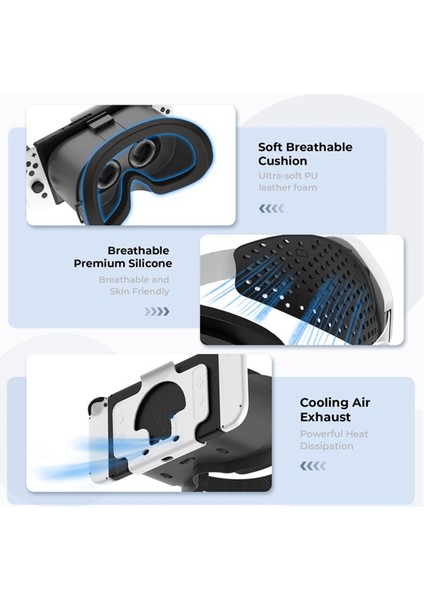 Vr Başlık 3D Sanal Gerçeklik Gözlüğü Ayarlanabilir Kafa Bandı 3D Vr Sanal Gerçeklik Gözlüğü Nintendo Switch ve OLED Için (Yurt Dışından) fiyatları