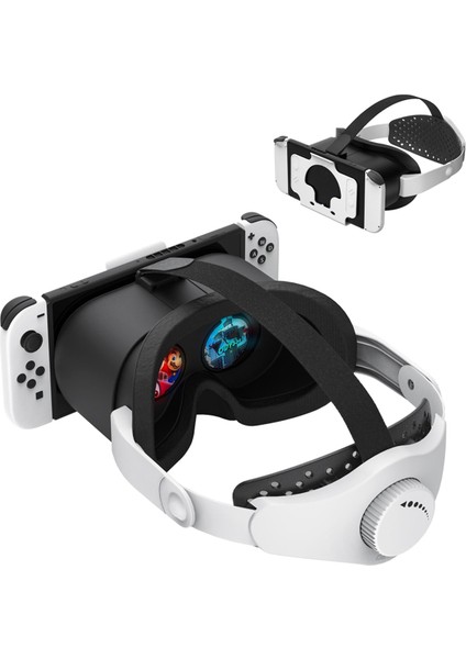 Vr Başlık 3D Sanal Gerçeklik Gözlüğü Ayarlanabilir Kafa Bandı 3D Vr Sanal Gerçeklik Gözlüğü Nintendo Switch ve OLED Için (Yurt Dışından) fırsatları