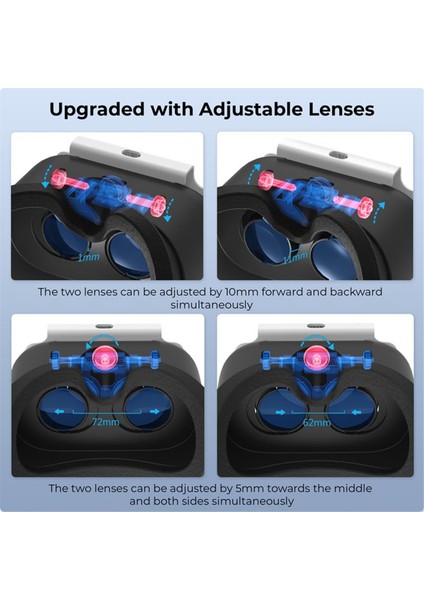 Vr Başlık 3D Sanal Gerçeklik Gözlüğü Ayarlanabilir Kafa Bandı 3D Vr Sanal Gerçeklik Gözlüğü Nintendo Switch ve OLED Için (Yurt Dışından) indirimleri