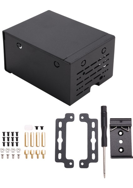 Raspberry Pi 5 Endüstriyel Sınıf Büyük Alan Metal Kasa Aktif Soğutucu Pcle/poe Hat Için (Yurt Dışından)