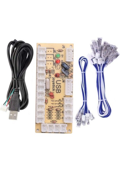 Sıfır Gecikmeli Arcade Dıy Arcade USB Kodlayıcıdan Joystick'e Pc/ps3/raspberry Pi/android Için Sanwa Joystick 4.8mm Düğmeli (Yurt Dışından)