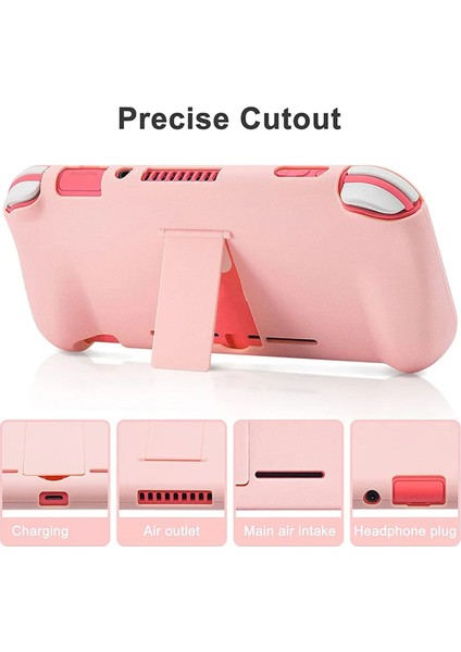 Nintendo Switch Lite Için Pembe Koruma Kılıfı ve Standı Nintendo Switch Lite Oyun Konsolu Için Sert Kılıf ve Standı (Yurt Dışından) fırsatları