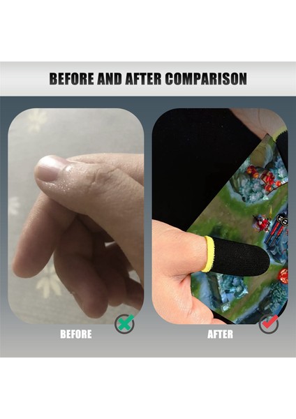 Pubg Mobile Oyunları Için 18 Pin Karbon Fiber Parmak Kılıfları Temas Ekranı Parmak Kılıfları Siyah ve Sarı (12 Adet) (Yurt Dışından) fırsatları