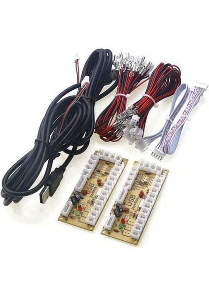 2x Sıfır Gecikmeli Arcade Dıy Kiti USB Kodlayıcı Pc'den Joystick'e 5pin Joystick ve 2.8mm Düğme (Yurt Dışından)