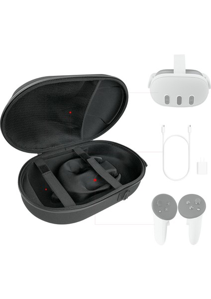 Oculus Quest 3 Için Vr Taşıma Çantası Taşınabilir Saklama Çantası Meta Quest 3 Seyahat Kutusu Vr Aksesuarları Için Gidon Bavulu (Yurt Dışından) modelleri