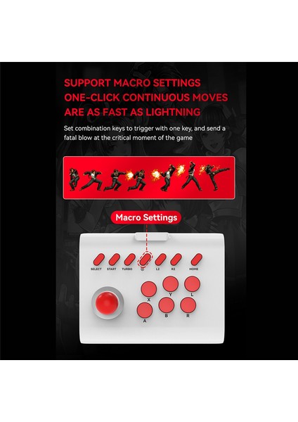 Kablosuz Arcade Oyun Konsolu + 2.4g Adaptörü Bluetooth Joystick Kontrol Cihazı Nintendo Switch Ps4 Ps3 Pc Cep Telefonu B (Yurt Dışından) fiyatları