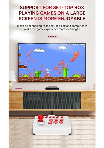 Kablosuz Arcade Oyun Konsolu + 2.4g Adaptörü Bluetooth Joystick Kontrol Cihazı Nintendo Switch Ps4 Ps3 Pc Cep Telefonu B (Yurt Dışından) fırsatları