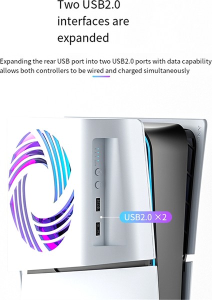 Ps5 Slim Için Aolion Konsol Soğutma Fanı Sıcaklık Kontrolü Soğutma Fanı Optik Sürücü Dijital Sürüm Evrensel Rgb Işık Fanı (Yurt Dışından) modelleri