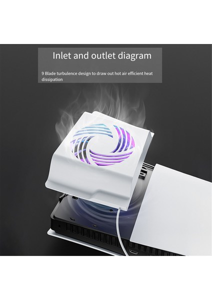 Ps5 Slim Için Aolion Konsol Soğutma Fanı Sıcaklık Kontrolü Soğutma Fanı Optik Sürücü Dijital Sürüm Evrensel Rgb Işık Fanı (Yurt Dışından) fırsatları