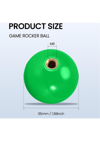 5'li Paket 35MM Joystick Ball Tops M6 Kolay Kurulumlu Arcade Oyun Bilgisayar Oyunu Joystick Yedek Parçaları 5 Renk (Yurt Dışından) fiyatları