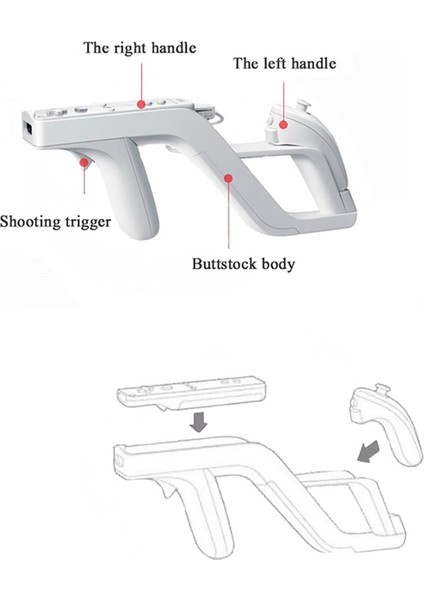 Adet Zapper Oyun Tutucu Nintendo Wii Uzaktan Kumanda Sağ Sol Kontrol Cihazı Wii Zapper Oyun Aksesuarları (Yurt Dışından) fiyatları