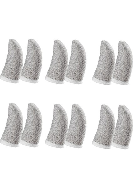 Pubg Mobile Oyunları Için 18 Pin Karbon Fiber Parmak Kılıfları Temas Ekranı Parmak Kılıfları Beyaz (12 Adet) (Yurt Dışından)