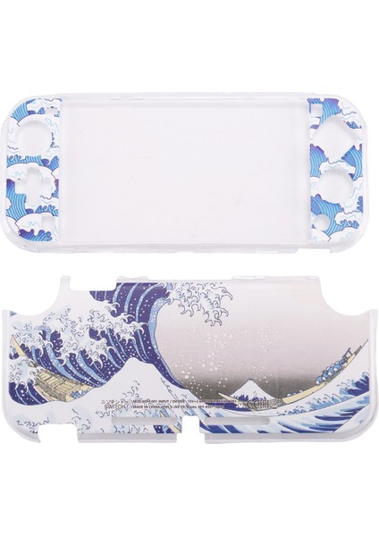 Nintendo Switch Lite Koruyucu Kabuk, Tam Kapak Üst ve Alt Kapak Boyalı Kabuk SX-117 Ukiyo-E Deniz Dalgaları (Yurt Dışından)