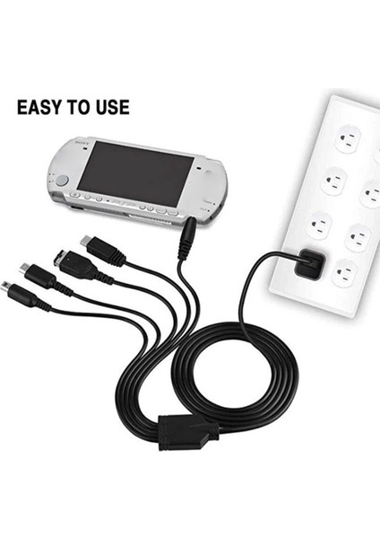 Nintendo Wii U, Yeni 3dsxl, Yeni 3ds, Nds Lıte Sp, Psp, Şarj Kablosu Için 5'i 1 Arada Şarj Kablosu (Yurt Dışından) fırsatları