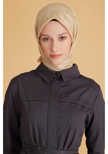 Fresh Monogram Jakarlı Eşarp 2 - 58 Sarı Monogram Desenli