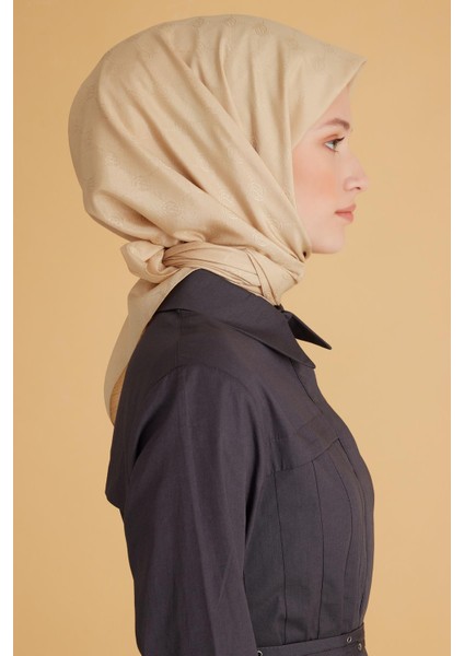 Fresh Monogram Jakarlı Eşarp 2 - 58 Sarı Monogram Desenli modelleri