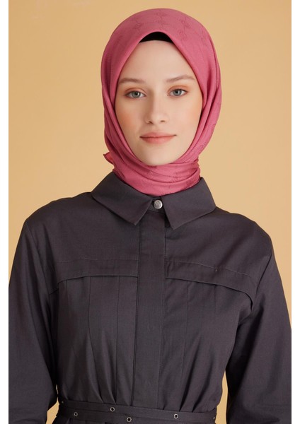 Fresh Monogram Jakarlı Eşarp 2 - 17 Pembe Monogram Desenli