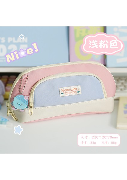 Yeni Renk Çatışması Kırtasiye Kutusu Asılı Süslemeler Büyük Kapaklı Evrensel Kalem Çantası Büyük Kapasiteli Yüksek Değerli Basit Kalem Çantası (Yurt Dışından)