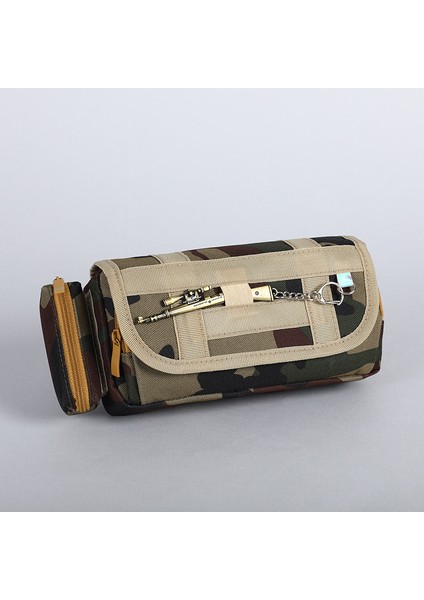 Kamuflaj Kırtasiye Çantası Büyük Kapasiteli Kalem Çantası (Yurt Dışından)