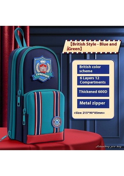 Küçük Okul Çantası Tarzı Kalem Çantası Büyük Kapasiteli Kırtasiye Çantası (Yurt Dışından)