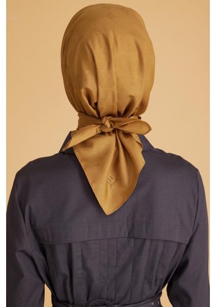 Fresh Monogram Jakarlı Eşarp 2 - 23 Bal Sarı Monogram Desenli fırsatları