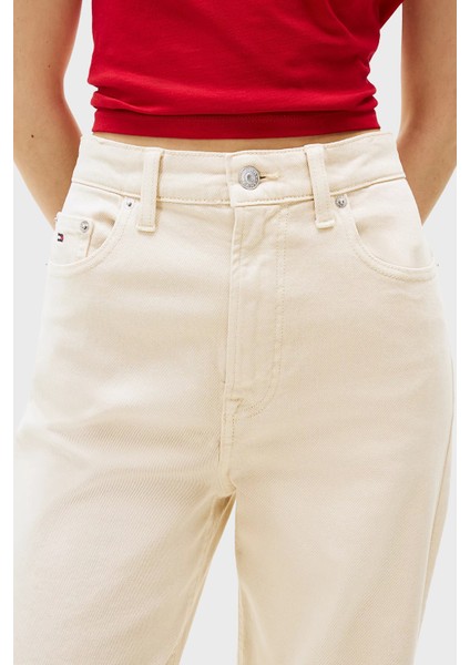 Streç Pamuklu Slim Straight Yüksel Bel Düz Paça Kot Pantolon Bayan Kot Pantolon DW0DW20997 Ach fırsatları