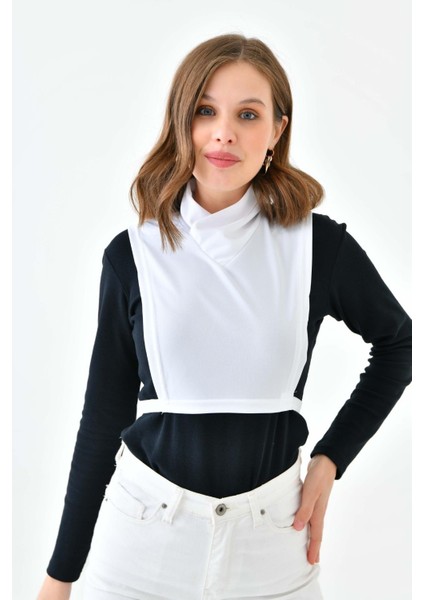 Mırach Çapraz Yaka Kolsuz Boyunluk | Içlik Crop Bluz Tesettür Yarım Bluz Kolsuz modelleri