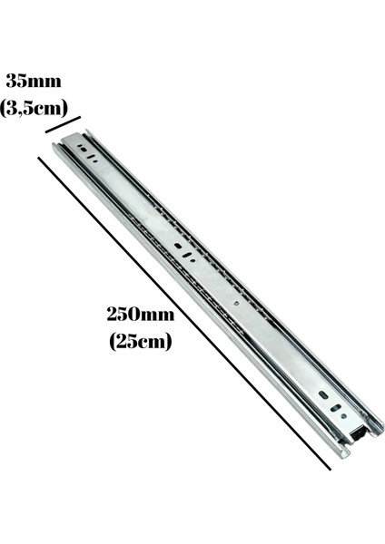 Teleskobik 35MM Çekmece Ray Bilyeli Mobilya Dolap Rayı(35MM)(TAKIM)(KROM) fırsatları