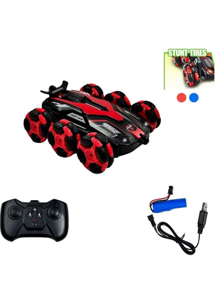 Uzaktan Kumandalı Full Fonksiyon 2.4ghz 6 Teker Buharlı Akrobat Araba