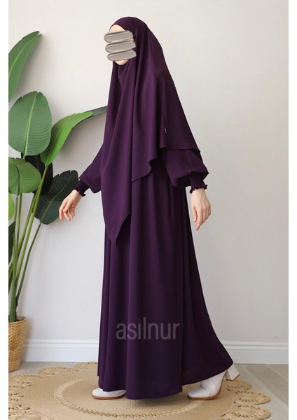 Alya Ferace Sufle Hediyeli Takım Mürdüm modelleri