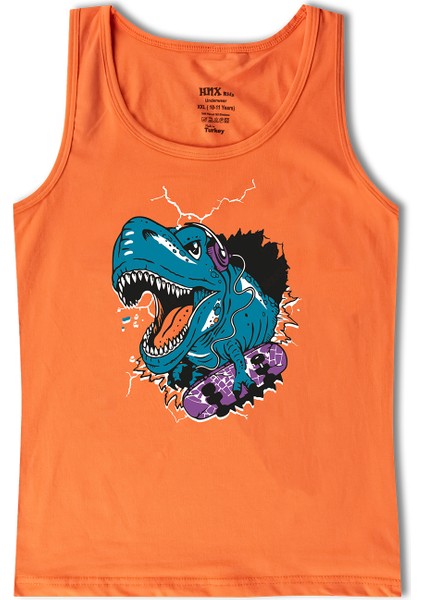 6'lı Baskılı Pamuklu Kalın Askılı Erkek Çocuk Atlet