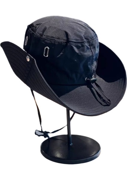 Kovboy Şapkası Kadın Yaz Büyük Siperlikli Kamp Balıkçı Şapkası Güneş Koruması Güneşlik Açık Tırmanma Yürüyüş Şapkası (Yurt Dışından)