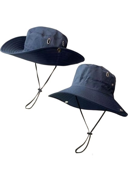 Kovboy Şapkası Kadın Yaz Büyük Siperlikli Kamp Balıkçı Şapkası Güneş Koruması Güneşlik Açık Tırmanma Yürüyüş Şapkası (Yurt Dışından)