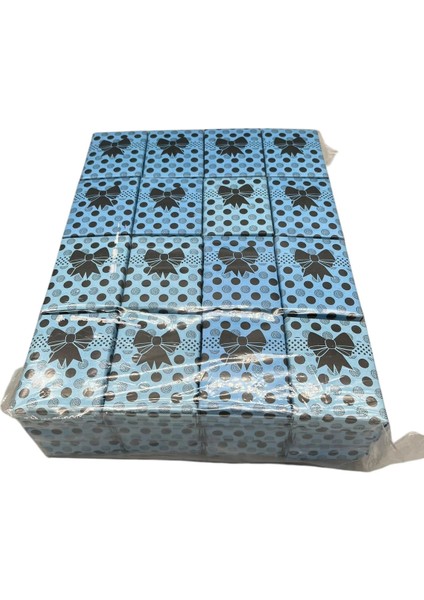 Karton Süngerli Mavi Renk 8/6 cm 48 Adet Üçlü Set Takı Kutusu fiyatları