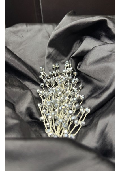 Yoğun Boncuklu Gelin Nişan Tacı Toka