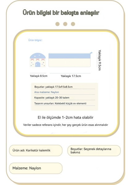 Küçük Ev Kırtasiye Kutusu Öğrenci Saklama Çantası (Yurt Dışından) fırsatları