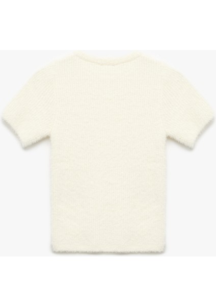 Bisiklet Yaka Kısa Kollu Triko Kazak fiyatları