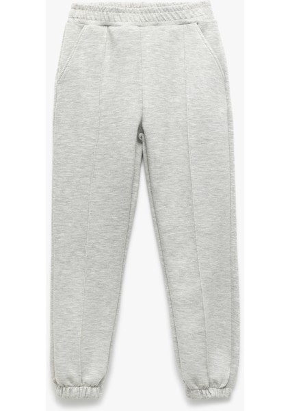 Beli Lastikli Cepli Basic Jogger Eşofman Altı
