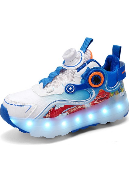 Işıklı Paten Dört Tekerlekli Çocuk Paten Spor Ayakkabıları (Yurt Dışından)