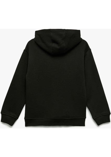 Oversize Şardonlu Uzun Kollu Basic Kapşonlu Sweatshirt fiyatları