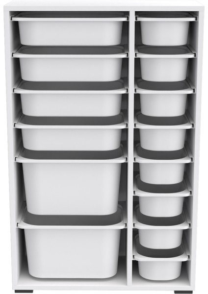 14 Sepetli Çok Amaçlı Oyuncak Dolabı - Beyaz - 109X30X69,5 cm fırsatları
