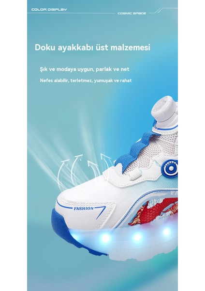 Işıklı Paten Dört Tekerlekli Çocuk Paten Spor Ayakkabıları (Yurt Dışından) indirimleri