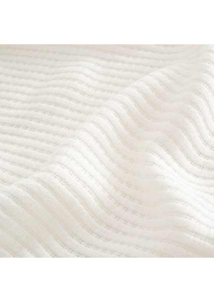 Alessa Çift Kişilik Pike Takımı %100 Organik Pamuk Jakarlı Krem 220X240 cm