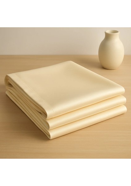 Hazır Saten Güneşlik Fon Perde Krem Renk | Kornişe Takılabilir Pilesiz Işık Geçirmez fiyatları