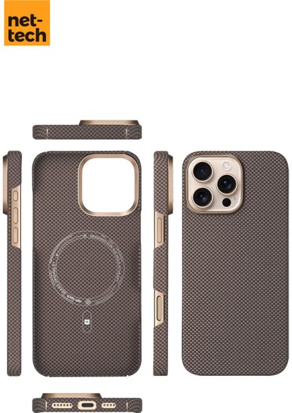 Apple iPhone 16 Pro Uyumlu NT-N075 Kevlar Karbon Arka Koruma Kılıf fiyatları